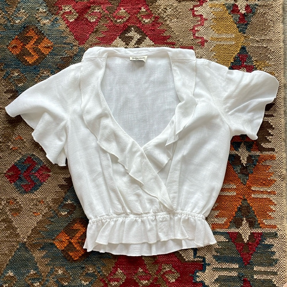 White V neck blouse